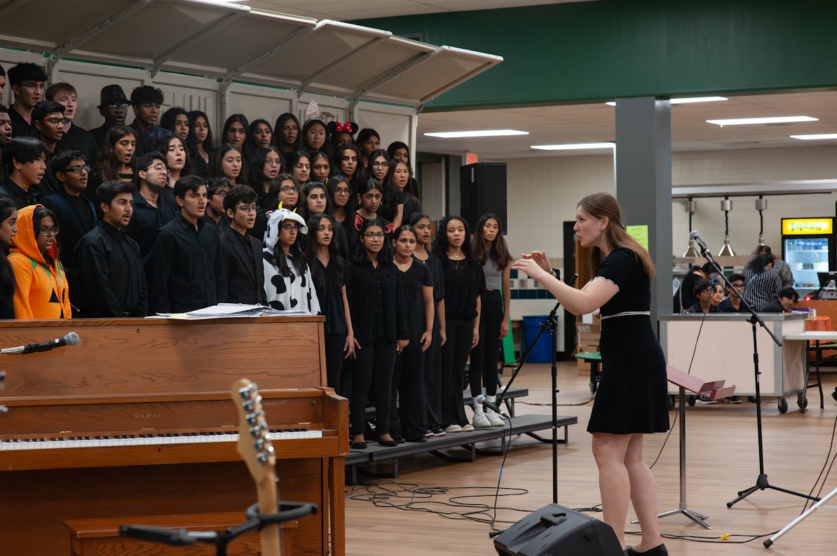 Members of the JP Choir conducted by Ms. McElroy